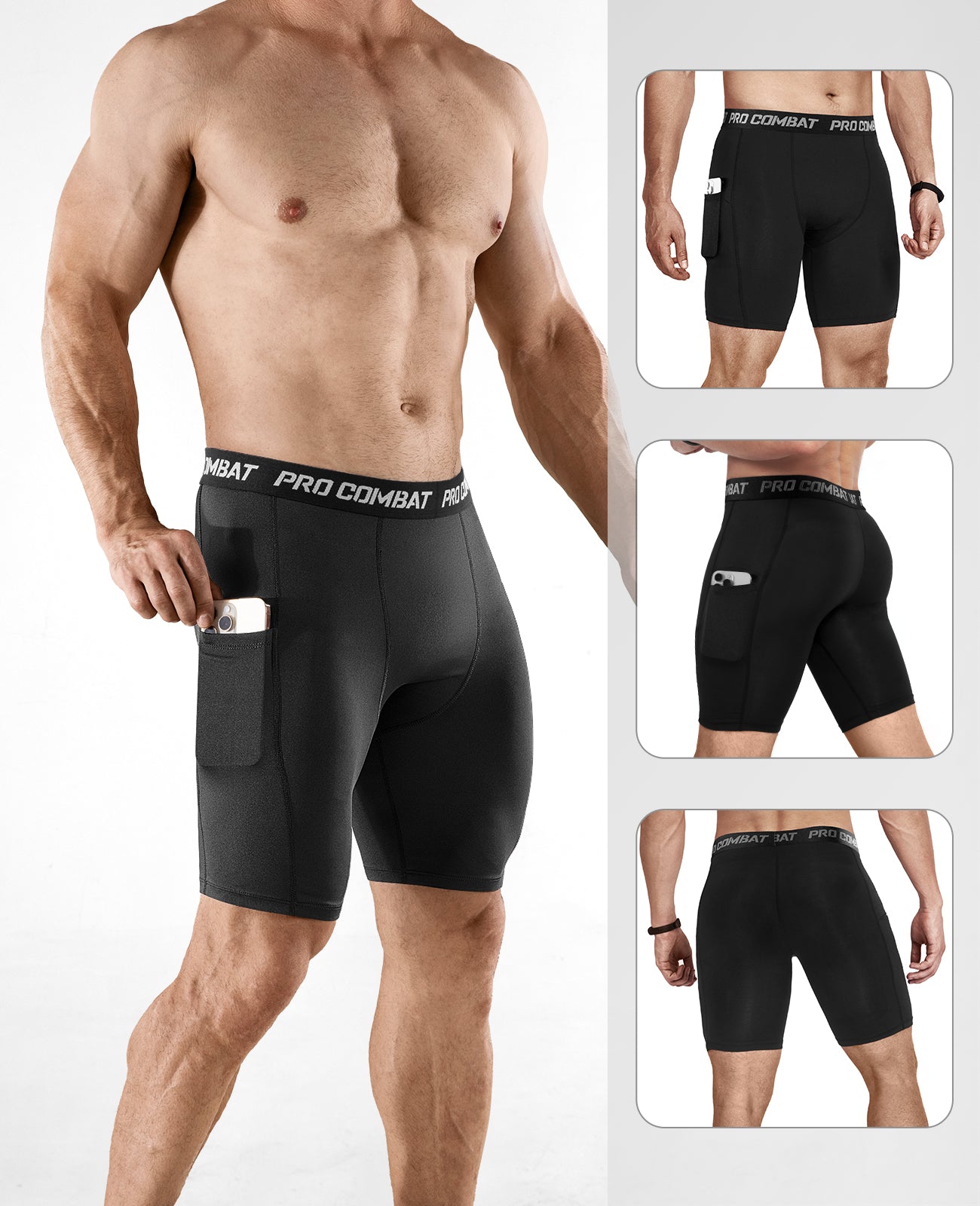 Niksa 4 Pack Compression Shorts Men Optimal Support