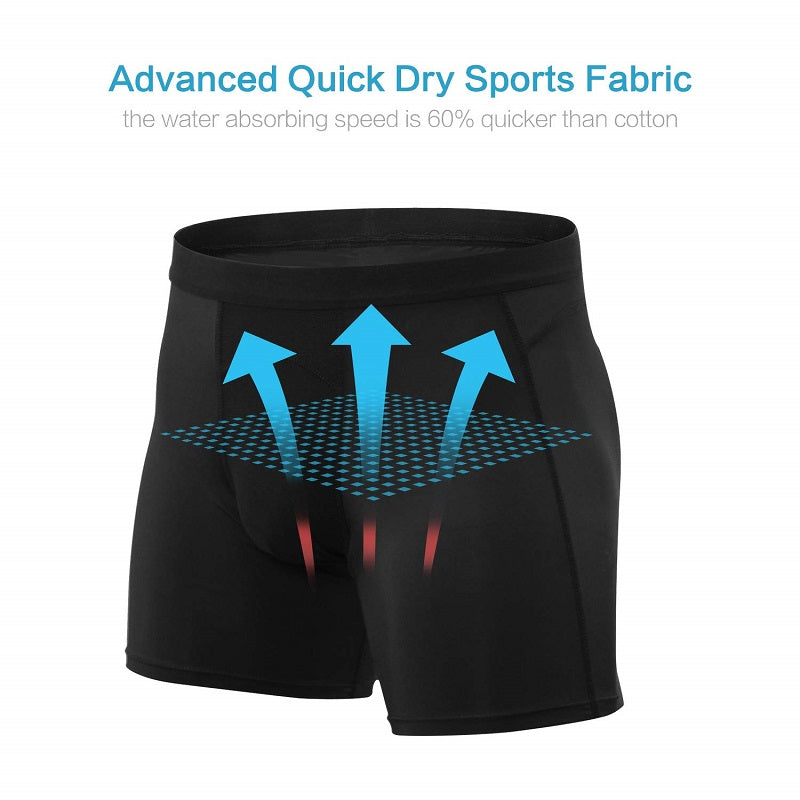 Plus Size Men's Boxer Briefs Quick Dry Sport Athletic Mesh Performance  Underwear with Fly for Men Pack 
